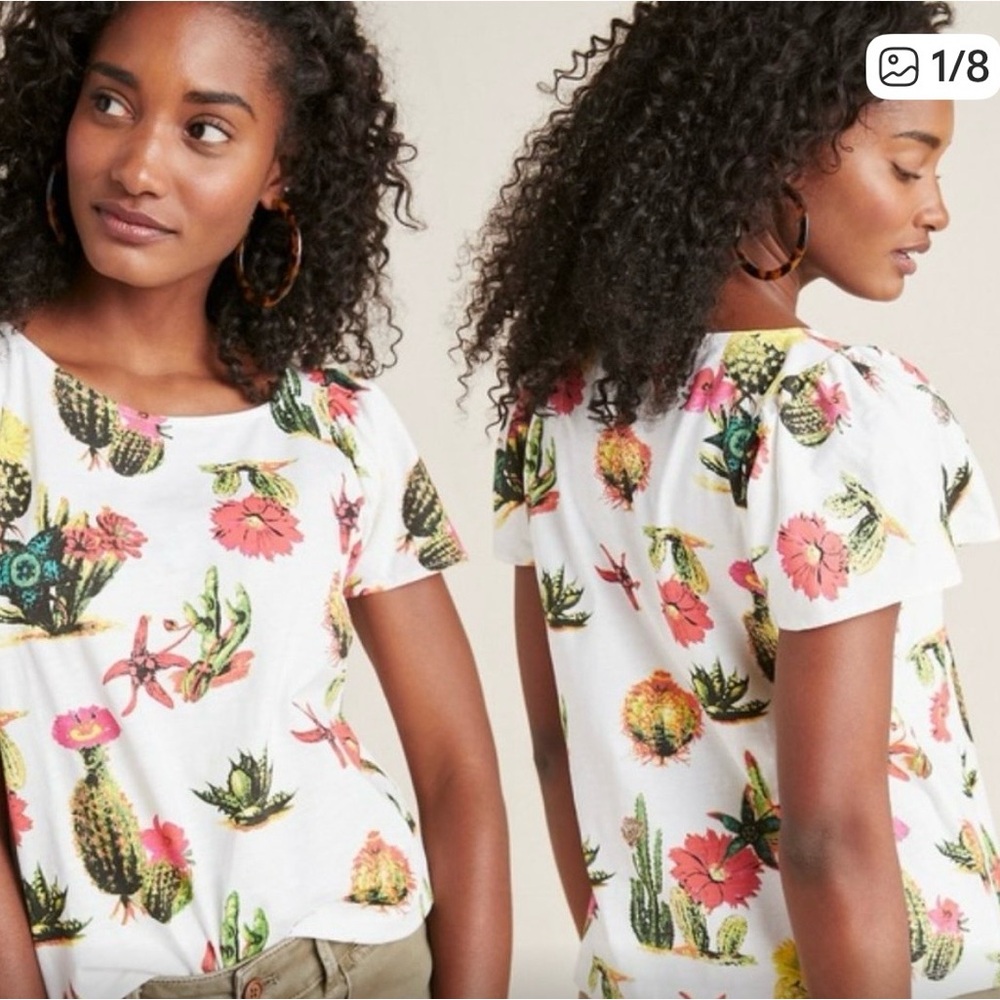 Eva Franco cactus flower tee shirt